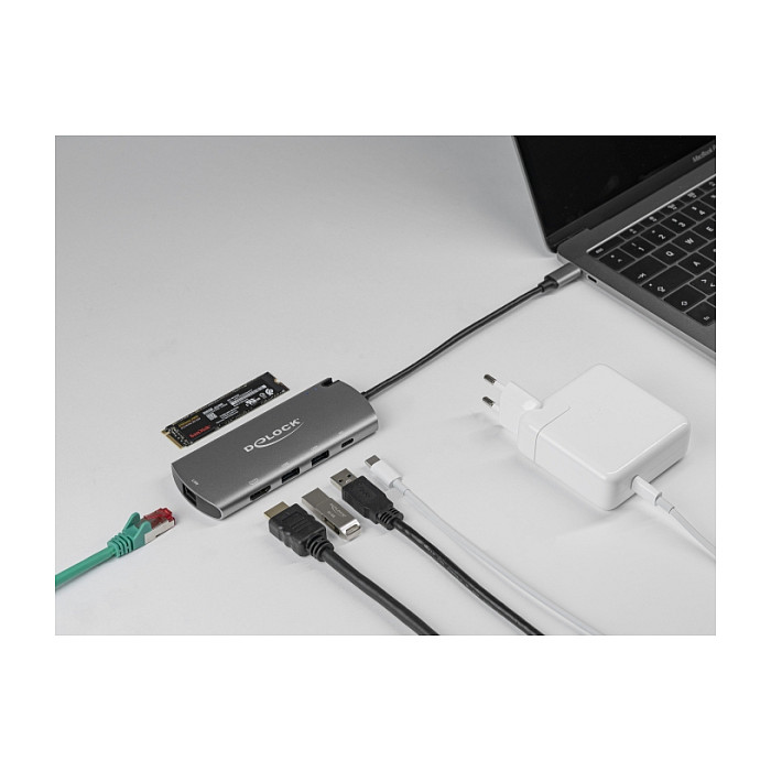 Docking Station DeLOCK / M.2 Slot / 4K / 1xHDMI / 2xUSB-A / LAN - Argjend - Figura 3