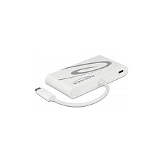 Docking Station DeLOCK / 4K / 1xUSB-A / 1xUSB-C / 1xHDMI / 1xVGA / LAN - Bardhë - Figura 3