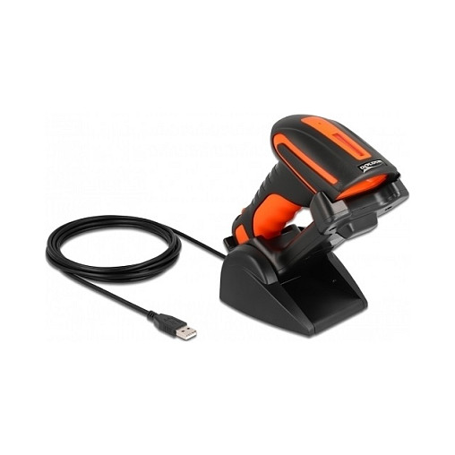 Skaner Delock i barkodeve 1D/2D me 2.4GHz ose Bluetooth dhe inductive charging station