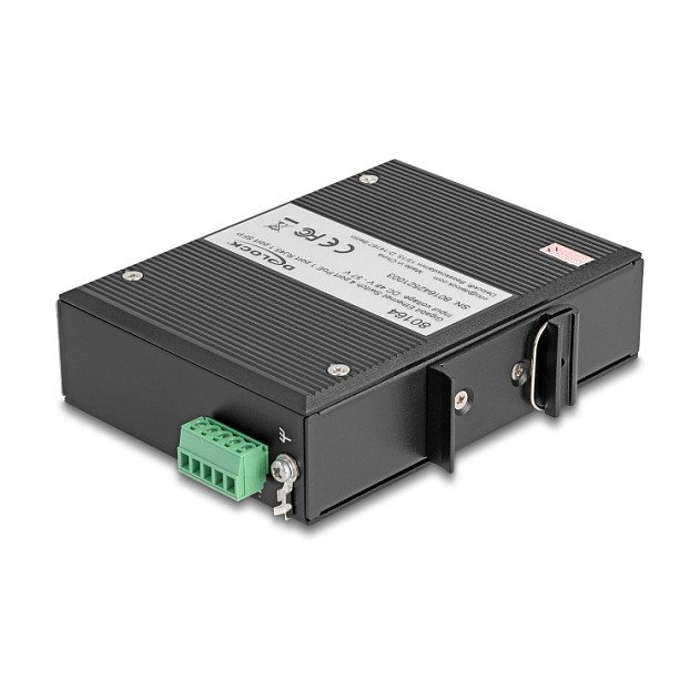 DeLOCK Industrial 5-Port Gigabit PoE Switch 1x SFP DIN-Rail Ethernet Switch for Industrial Networks 3