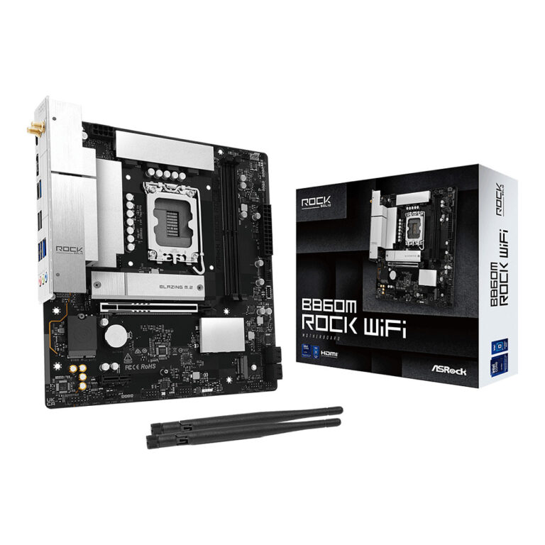 Pllakë Amë Intel ASRock B860M Rock WiFi / Chipset B860 / Socket 1851 / mATX / HDMI / DP / DDR5