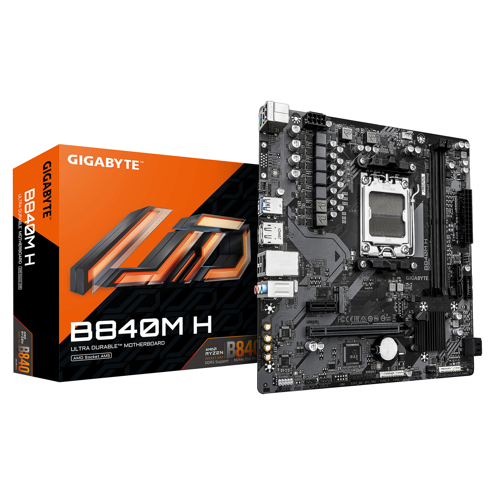 Pllakë Amë AMD Gigabyte B840M H / AM5