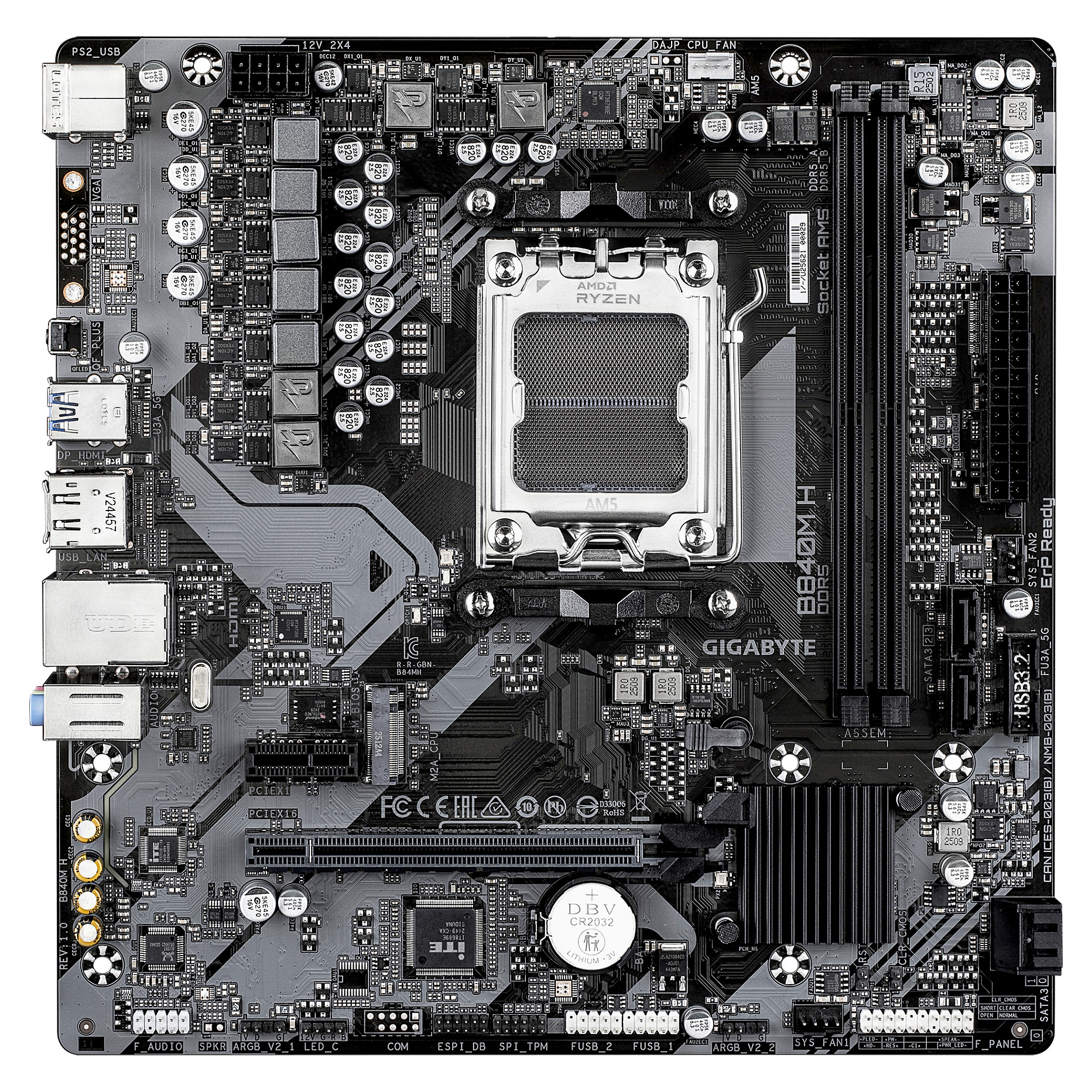 Pllakë Amë AMD Gigabyte B840M H / AM5 - Figura 2