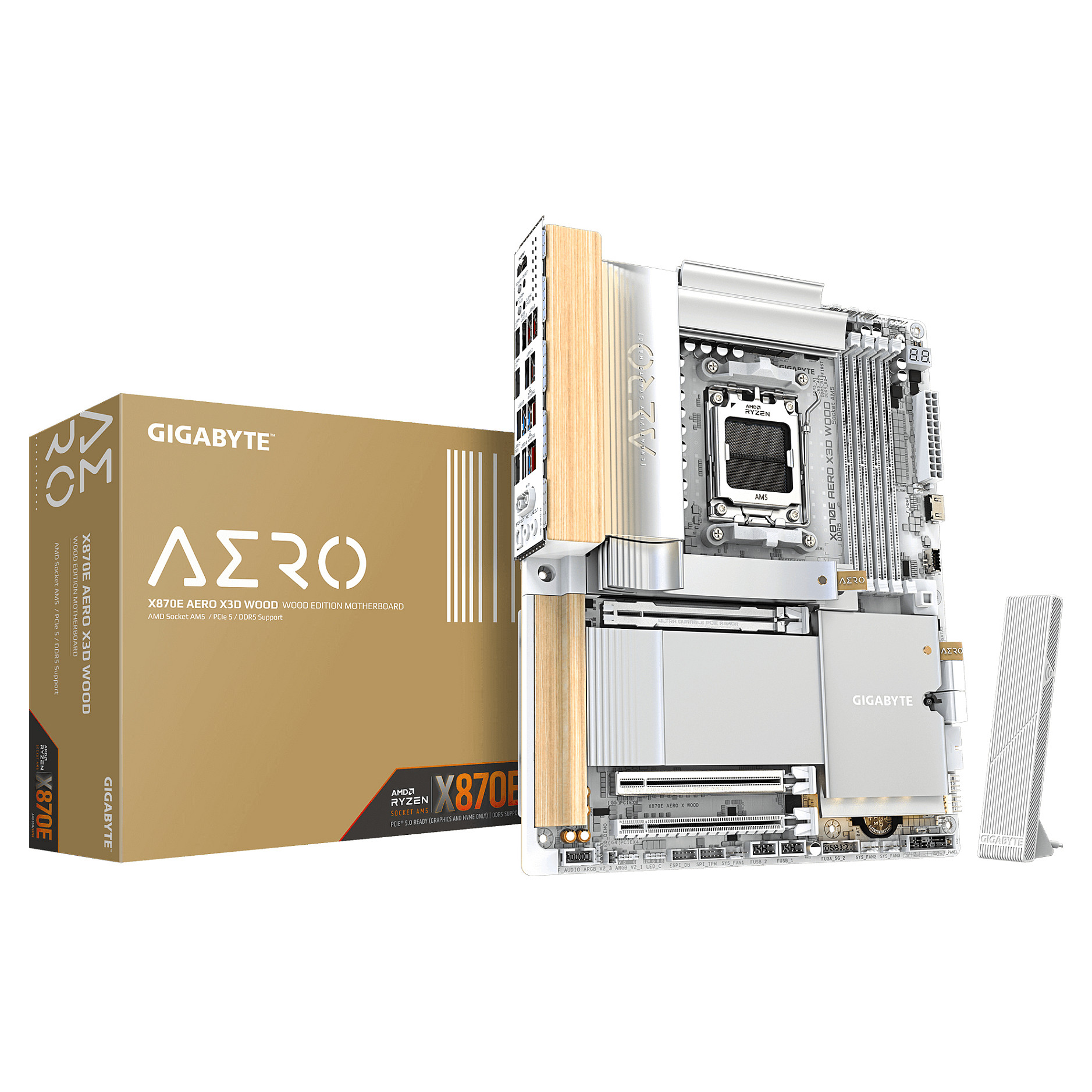 Pllakë Amë AMD Gigabyte X870E AERO X3D WOOD AM5