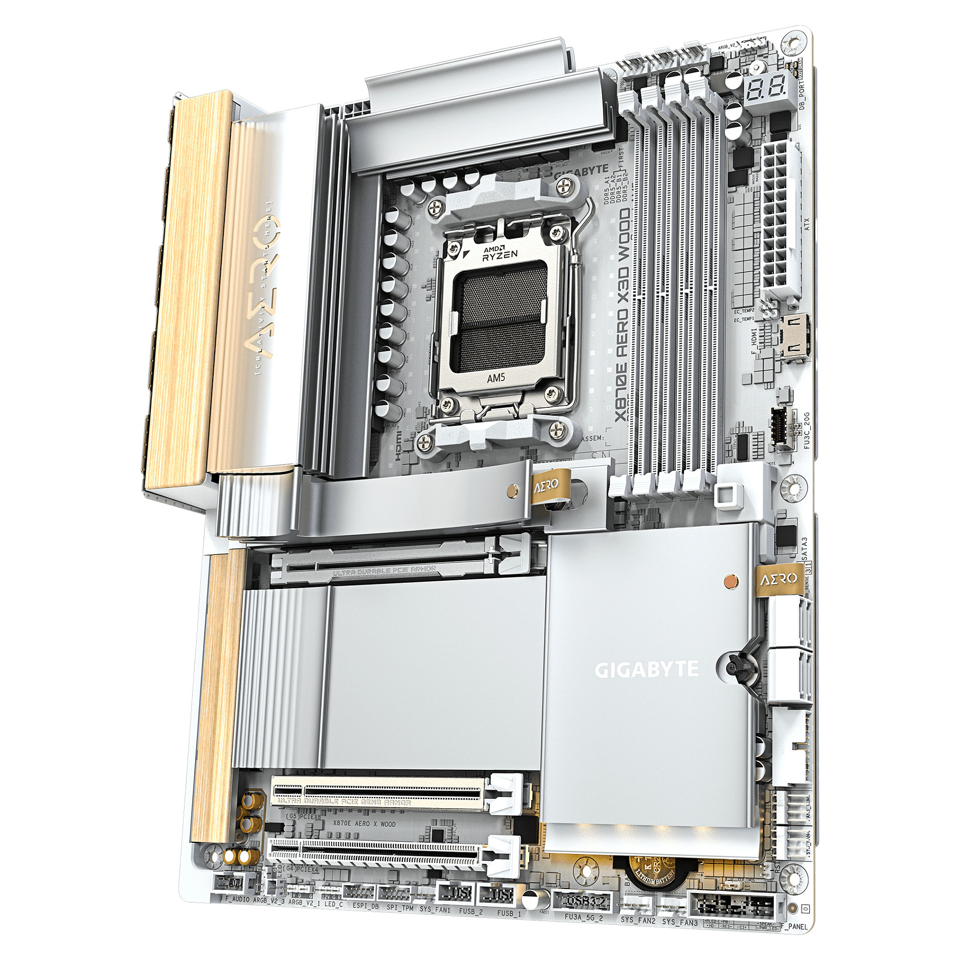 Pllakë Amë AMD Gigabyte X870E AERO X3D WOOD AM5 - Figura 4