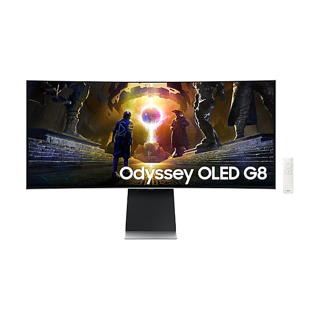 Monitor Gaming Samsung LS34DG850SUXDU / 34"/ UltraWide Quad HD OLED / Curved / 175Hz / 0.03ms / HDMI+USB+DP - Argjend