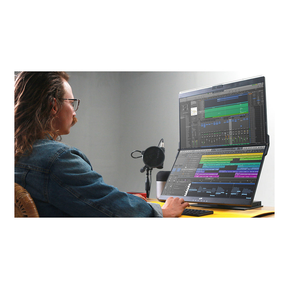 Monitor Mobile Pixels Geminos X 24 duale / 24"/ Quad HD IPS / 75Hz / 14ms / HDMI+USB - Zezë - Figura 4