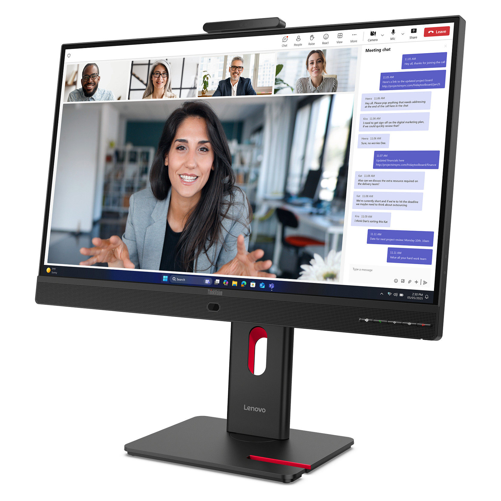 Monitor Lenovo ThinkVision T24-4v / 23.8" Full HD IPS / LCD / 120Hz / 6ms / USB+VGA+DP+HDMI - Zezë - Figura 4
