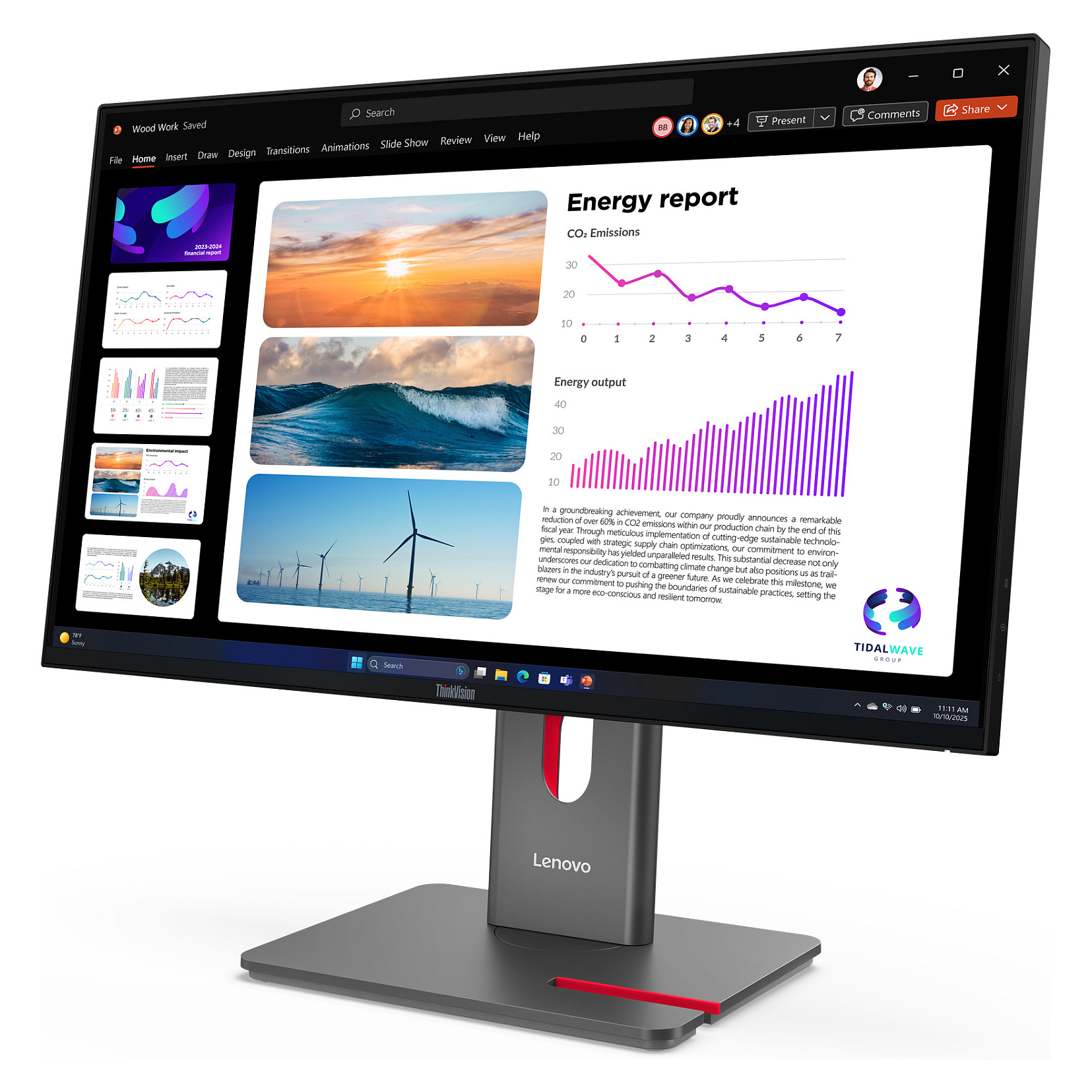 Monitor Lenovo ThinkVision P24Q-40 / 23.8"/ Quad HD IPS / LCD / 120Hz / 6ms / HDMI+USB+DP - Zezë - Figura 3