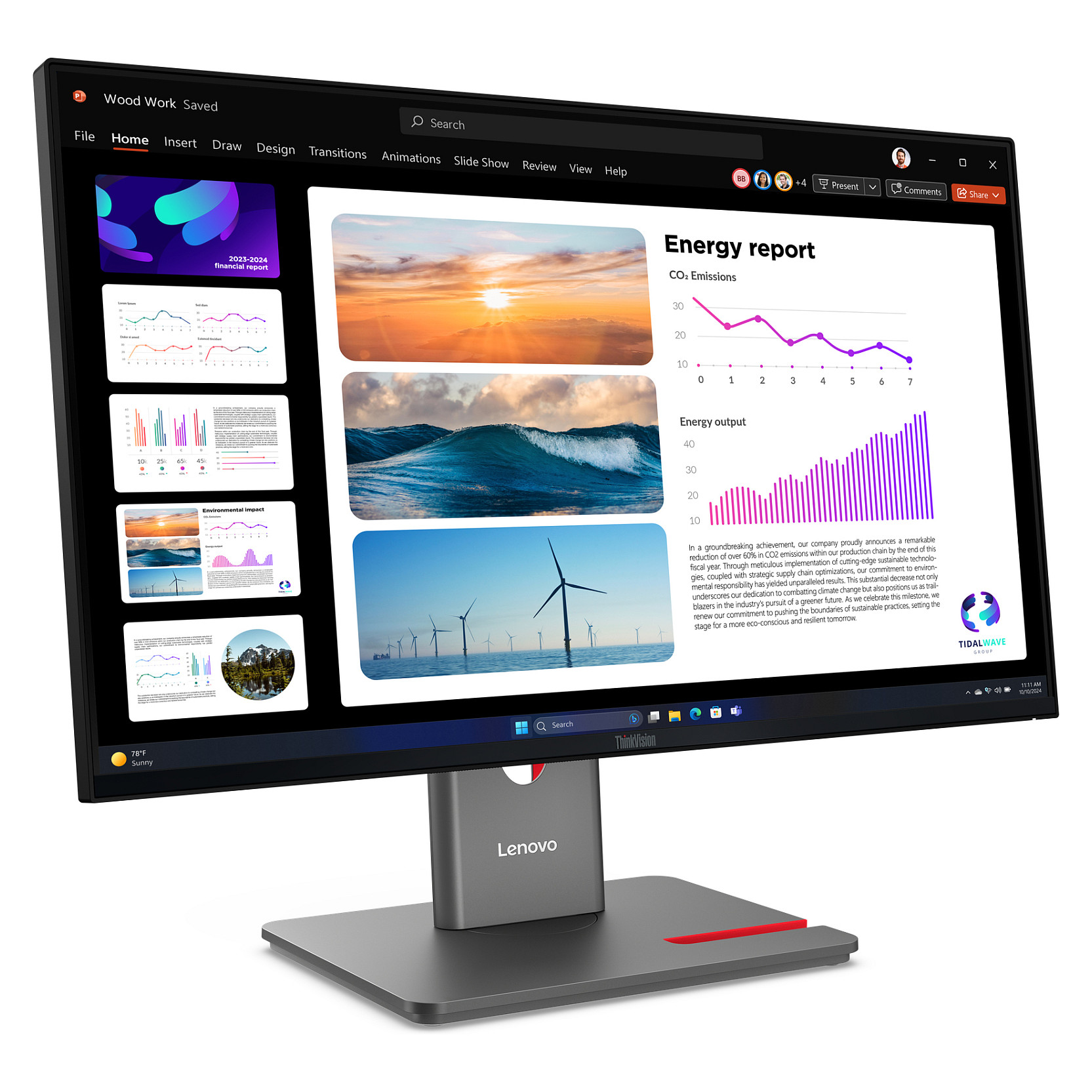 Monitor Lenovo ThinkVision P24Q-40 / 23.8"/ Quad HD IPS / LCD / 120Hz / 6ms / HDMI+USB+DP - Zezë - Figura 4