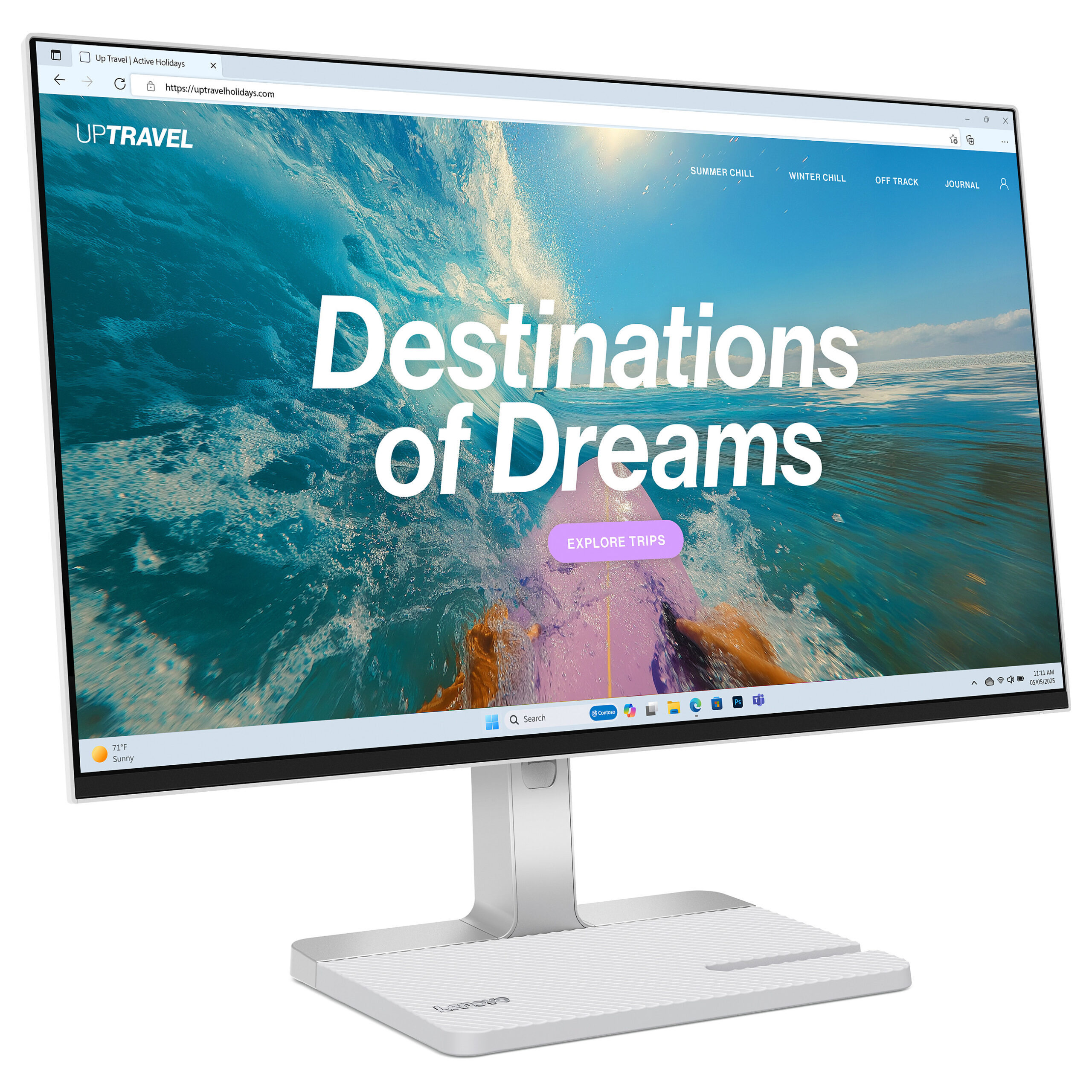 Monitor Gaming Lenovo L24D-4C Business / 23,8"/ Full HD IPS / 144Hz / 1ms / HDMI+USB-C+DP - Gri - Figura 3