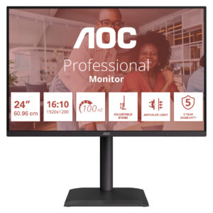 Monitor AOC X24E4U / 24"/ Full HD IPS LED / 100Hz / 4ms / HDMI+VGA+USB+DP - Zezë