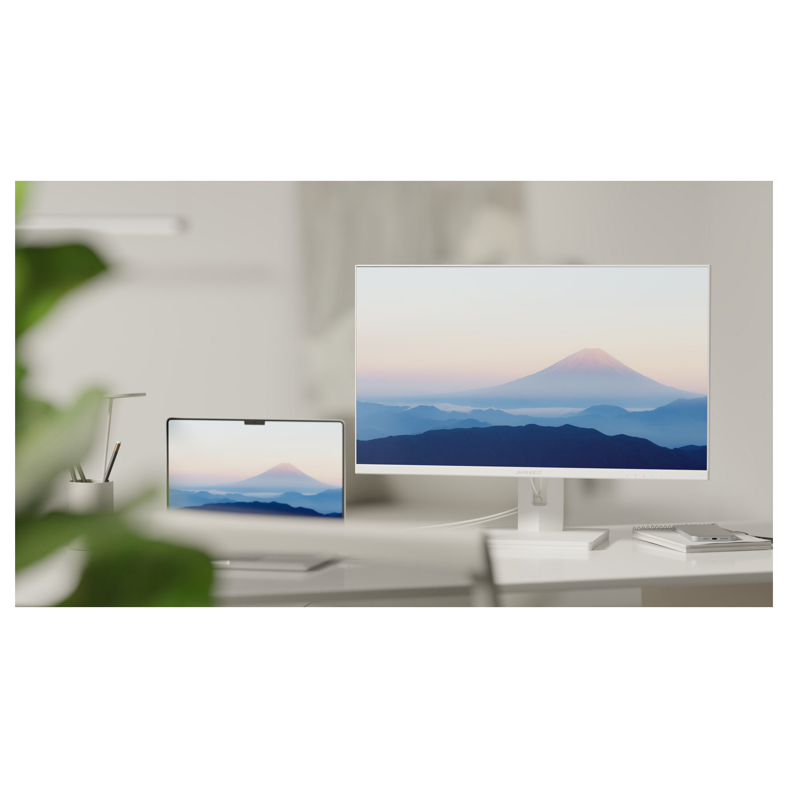 Monitor JapanNext JN-IPS270UHD60F-C65W-HSP-W / 27"/ 4K Ultra HD IPS LED / 60Hz / 8ms / HDMI+DP - Bardhë - Figura 2