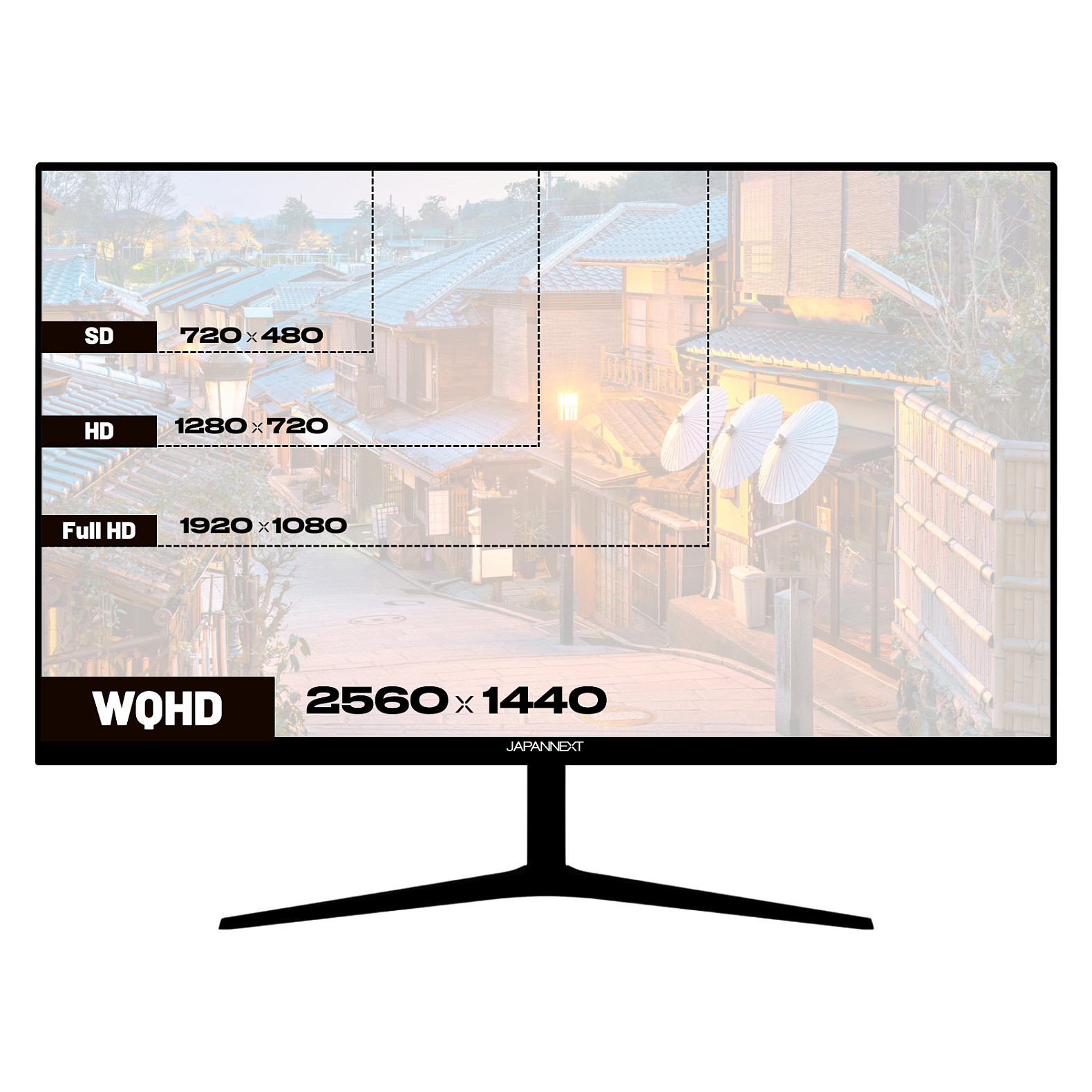 Monitor JapanNext JN-IPS27WQHDR-C65W / 27″/ Wide Quad HD IPS LCD / 75Hz / 5ms / HDMI+DP – Zezë 5