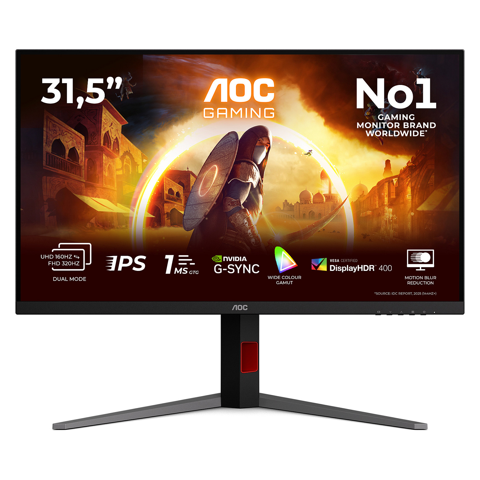 Monitor Gaming AOC U32G4U / 31,5"/ 4K Ultra HD Fast IPS / 160Hz / 1ms / HDMI+DP - Zezë