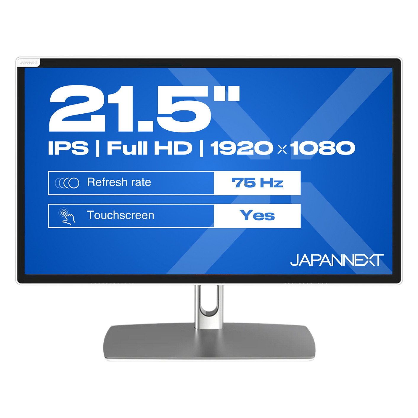 Monitor JapanNext / 21.5"/ Full HD IPS / LED / Touch / 75Hz / 8ms / HDMI+USB - Gri