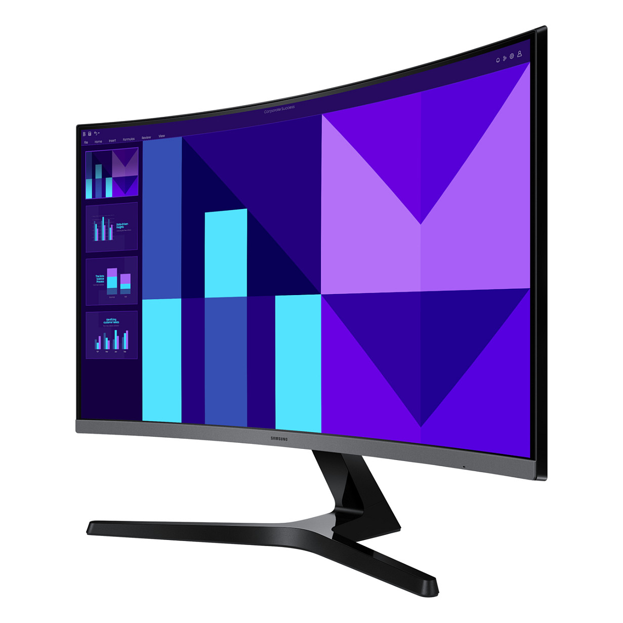 Monitor Samsung Essential S3 LS27D392GAUXEN / 27"/ Full HD VA / LCD / Curved / 100Hz / 4ms / HDMI+VGA - Zezë - Figura 3