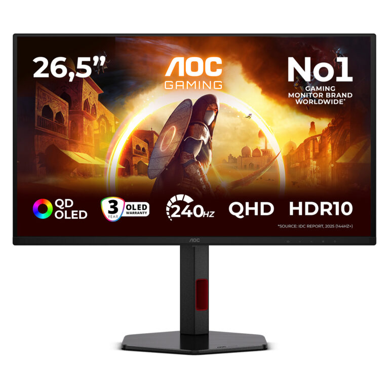 Monitor Gaming AOC Q27G4ZDR / 26.5"/ Quad HD QD-OLED / 240Hz / 0.03ms / USB+HDMI+DP - Zezë