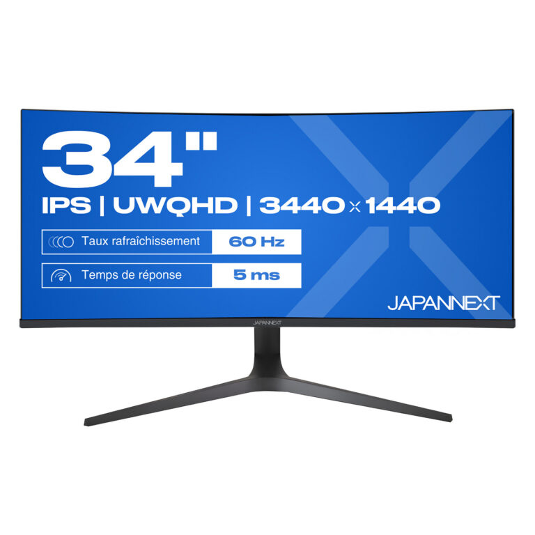 Monitor JAPANNEXT / JN-IPS340UWQHD60C-C65W-HS / 34"/ UltraWide Quad HD IPS / LCD / Curved / 60Hz / 5ms / HDMI+USB - Zezë