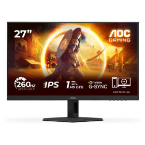 Monitor Gaming AOC 24G4ZR / 23.8"/ Full HD Fast IPS LED / 260Hz / 1ms / HDMI+DP - Zezë/Kuqe