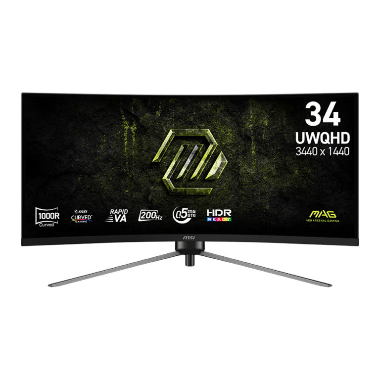 Monitor Gaming MSI MAG 345CQRF E20 / 34"/ UltraWide Dual Quad HD Rapid VA / Curved / 200Hz / 0.5ms / HDMI+DP - Zezë