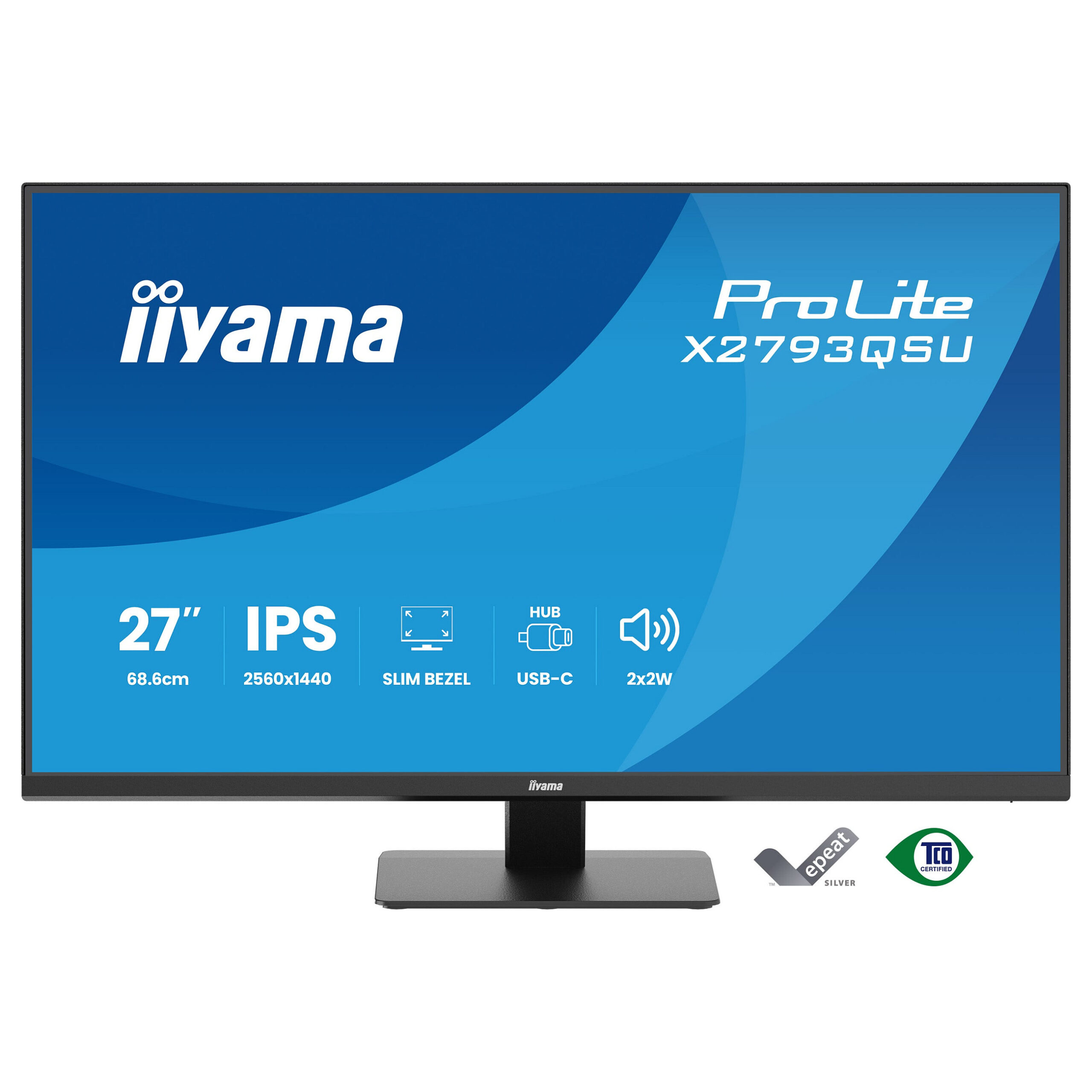 Monitor IIYAMA X2793QSU-B1 / 27"/ Quad HD IPS / LED / 75Hz / 1ms / HDMI+USB+DP - Zezë - Figura 2
