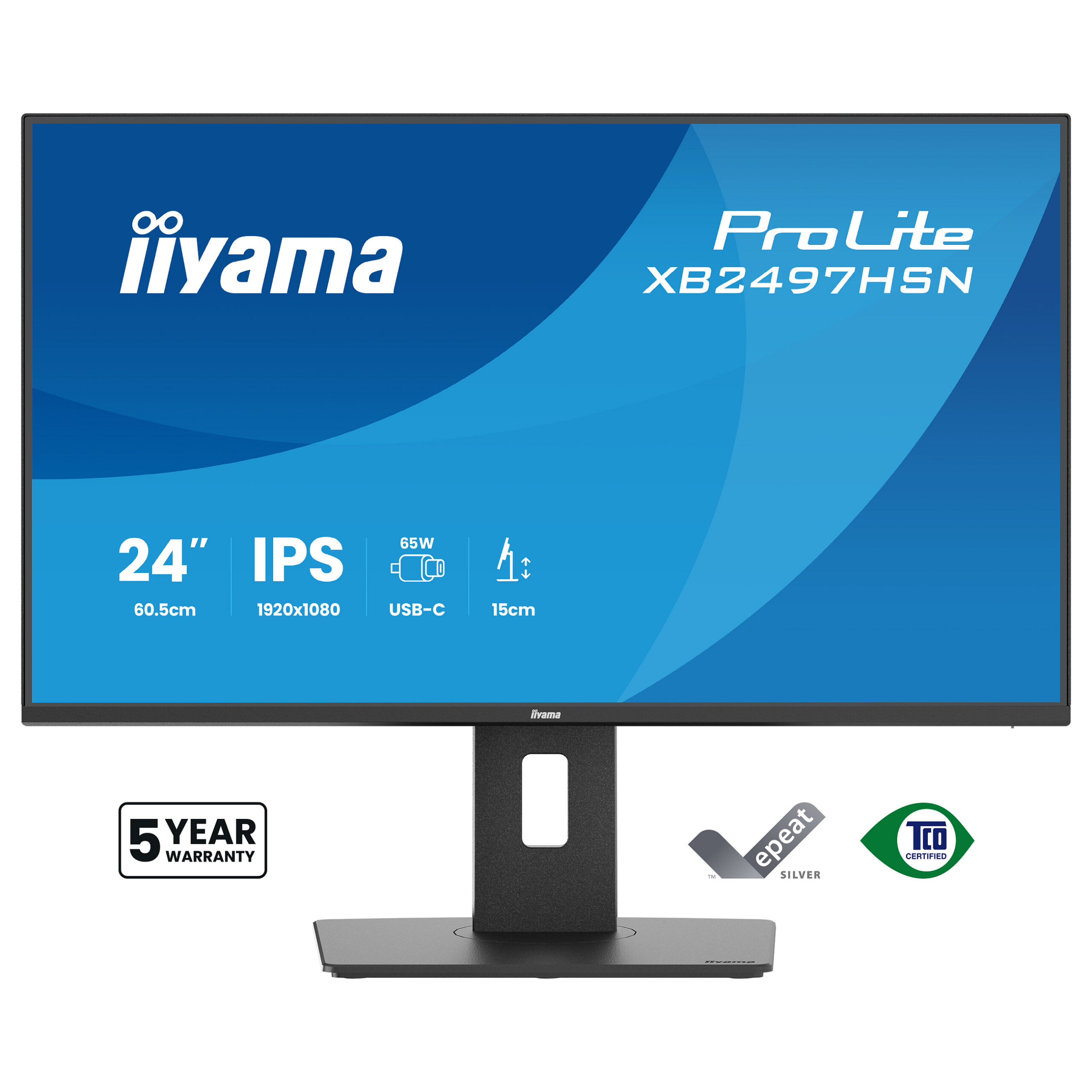 Monitor iiyama ProLite XB2497HSN-B1 / 23.8"/ Full HD IPS / LED / 100Hz / 1ms / HDMI+USB+DP - Zezë - Figura 2