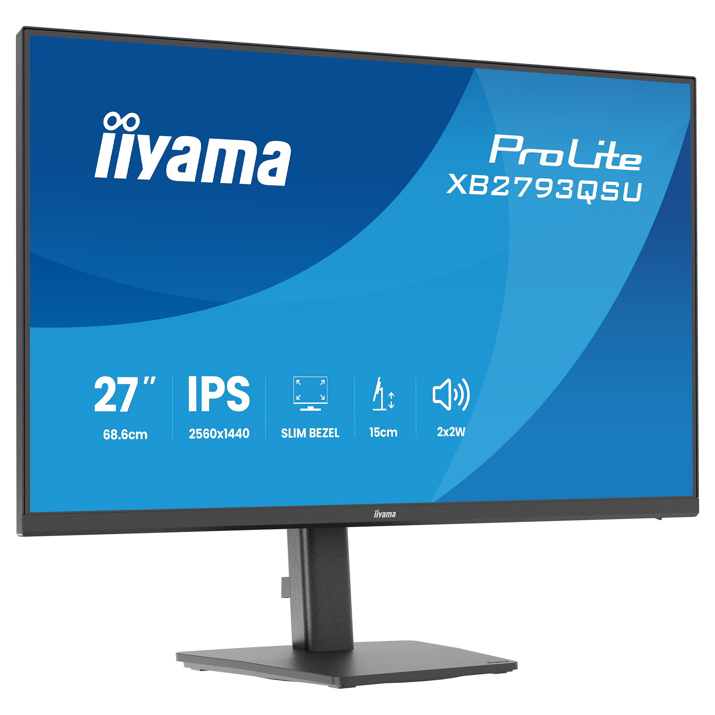 Monitor iiyama ProLite XB2793QSU-B1 / 27"/ Quad HD IPS / LED / 75Hz / 1ms / HDMI+USB+DP - Zezë - Figura 5