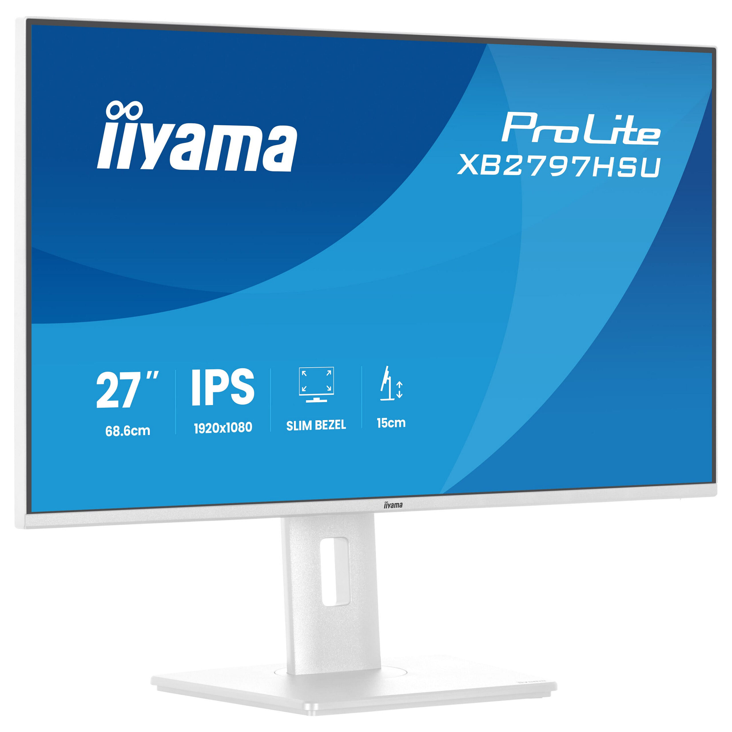 Monitor IIYAMA XB2797HSU-W1 / 27"/ Full HD IPS / LED / 120Hz / 1ms / HDMI+USB+DP - Bardhë - Figura 5