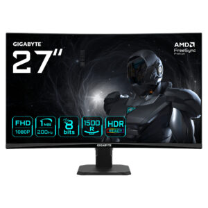 Monitor Gaming GigaByte GS27FCA / 27"/ Full HD VA / LED / Curved / 200Hz / 1ms / HDMI+DP - Zezë