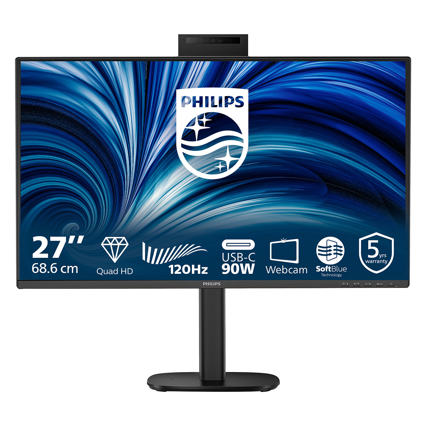 Monitor Philips 27B2U3601H / 27"/ Quad HD IPS LCD / 120Hz / 4ms / HDMI+USB-C+DP - Zezë