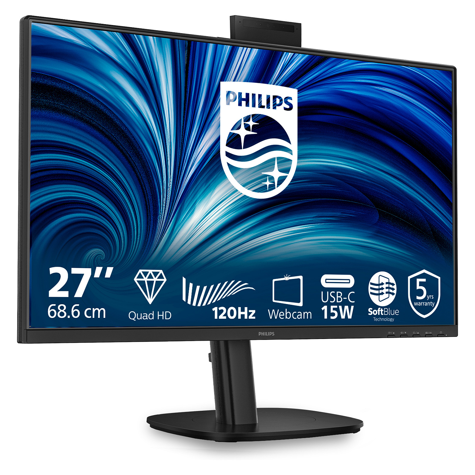 Monitor Philips 27B2N3500JH / 27"/ Quad HD IPS LCD / 120Hz / 4ms / USB-C+DP+HDMI - Zezë - Figura 2