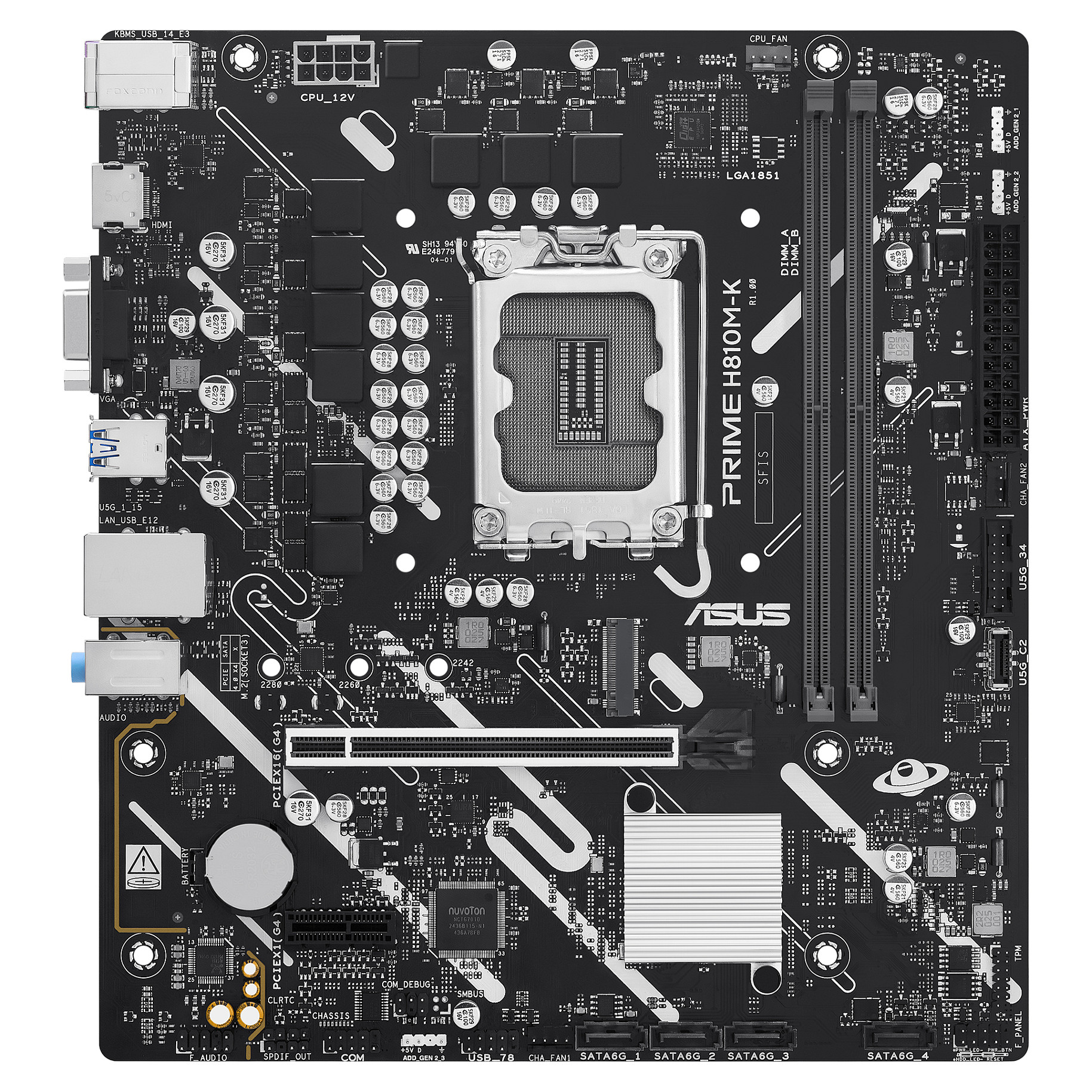 Pllakë Amë Intel ASUS PRIME H810M‑K / LGA1851 / DDR5 / mATX / 4710