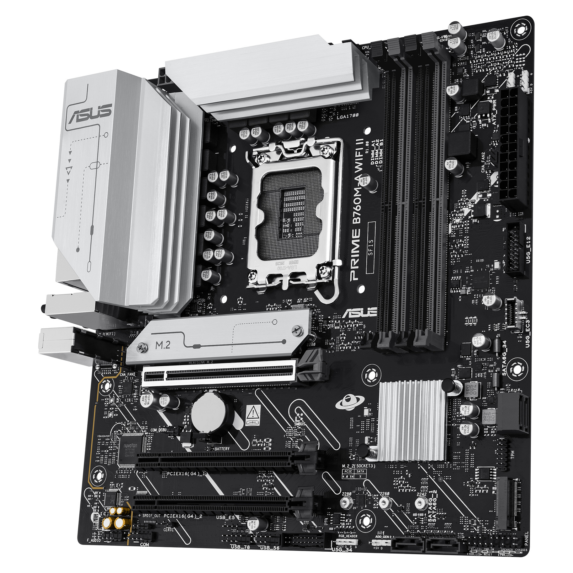 Pllakë Amë Intel ASUS PRIME B760M‑A Wi‑Fi II / LGA1700 / DDR5 / mATX - Figura 4