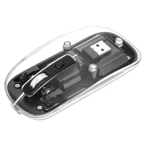 Maus pa kabllo Manhattan IWM‑201RL / USB‑A / 4 Buttons / RGB LED - Zezë / Transparente