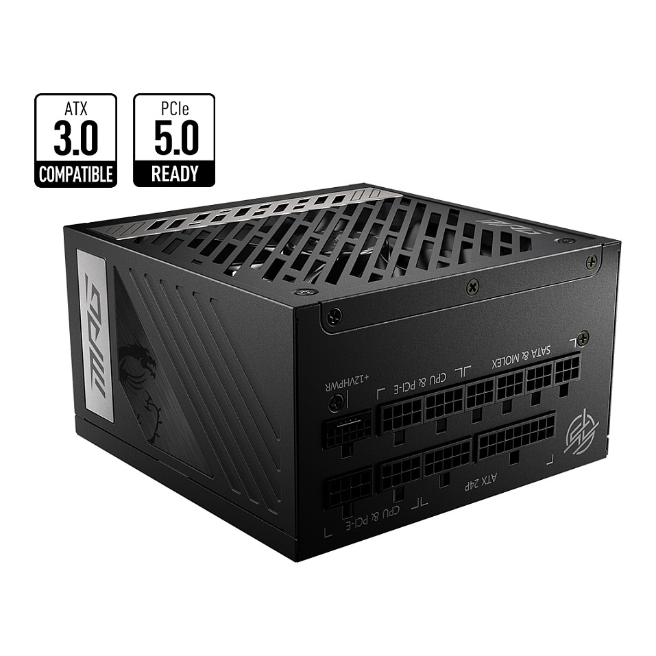 Furnizues Energjie MSI MPG A850G PCIe5 / 850W / 80 PLUS Gold / ATX