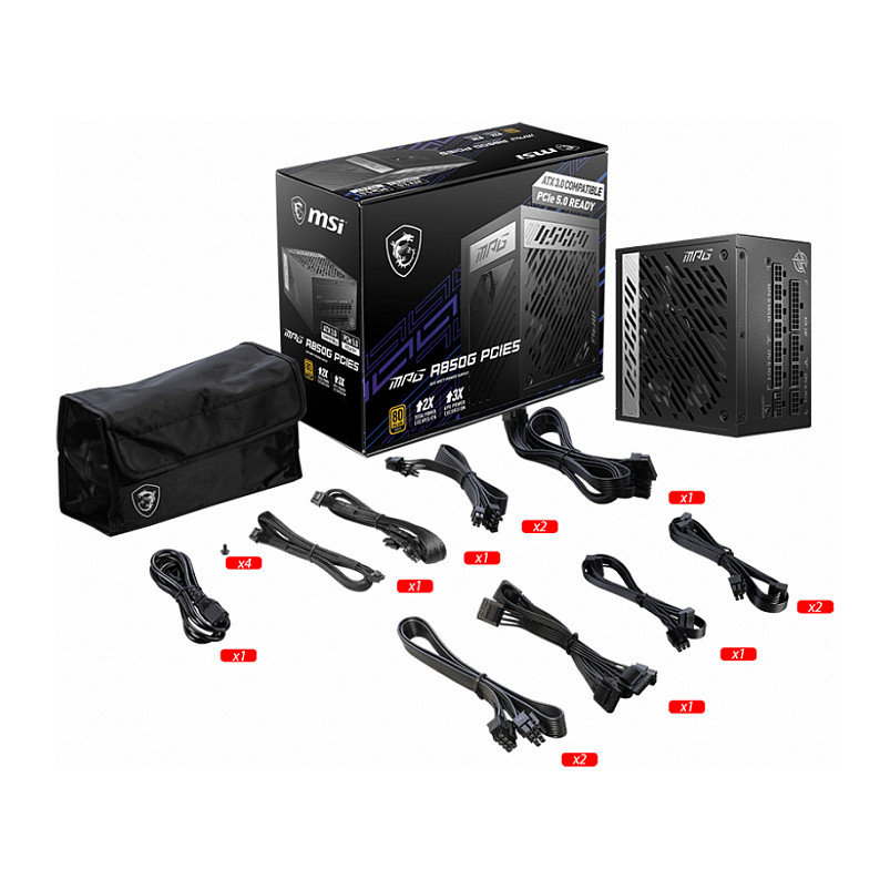 Furnizues Energjie MSI MPG A850G PCIe5 / 850W / 80 PLUS Gold / ATX - Figura 5