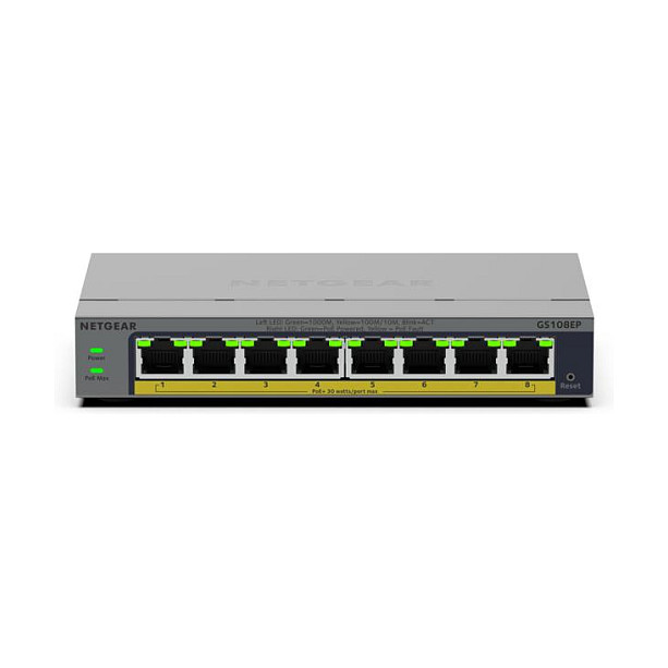 NETGEAR GS108EP Easy Smart 8-Port Gigabit PoE+ Switch 62W with Smart Management 2