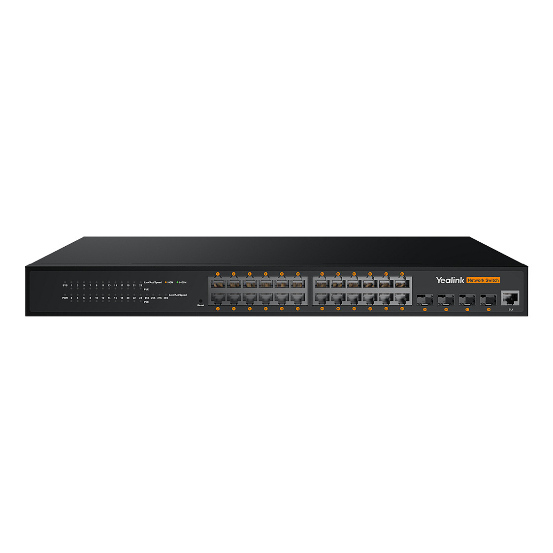 Switch Yealink RCH240 / 24‑Port Gigabit + 4xSFP / L2+ Managed / PoE+