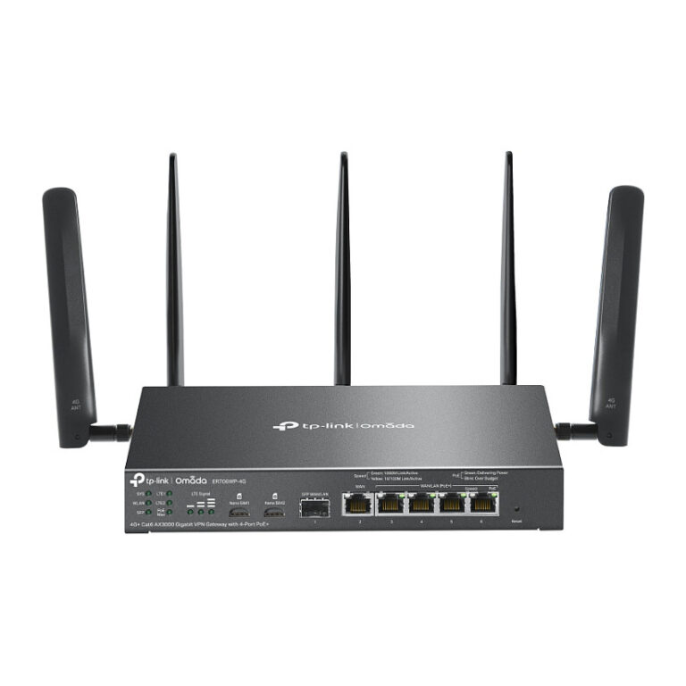 Ruter TP‑Link Omada ER706WP / 4G Cat6 / AX3000 Gigabit / VPN / 4‑Port PoE+