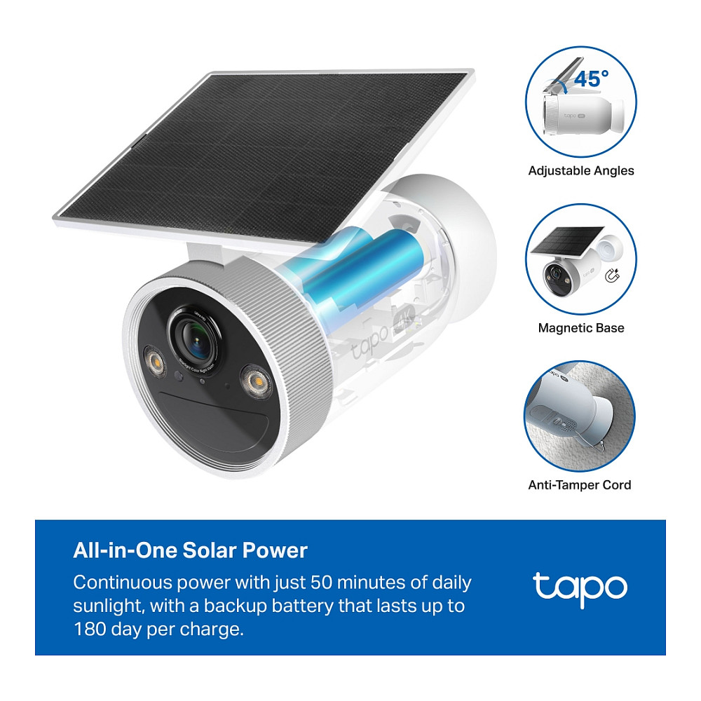 Kamera Sigurie IP CCTV TP-Link Tapo C465 AI Solar Ultra - Bardhë - Figura 4