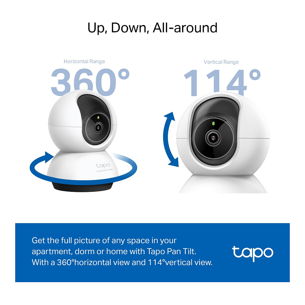 Kamera për monitorimin e fëmijëve TP-Link Tapo TC72 Pan/Tilt AI Home Security Wi-Fi - Bardhë - Figura 2