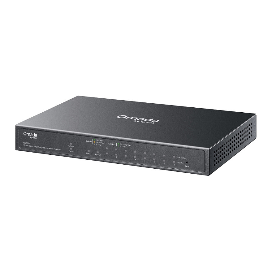 TP-Link Omada ES210GP 10-Port Gigabit Easy Managed Switch 8-Port PoE+ 1x RJ45 1x SFP - Figura 3