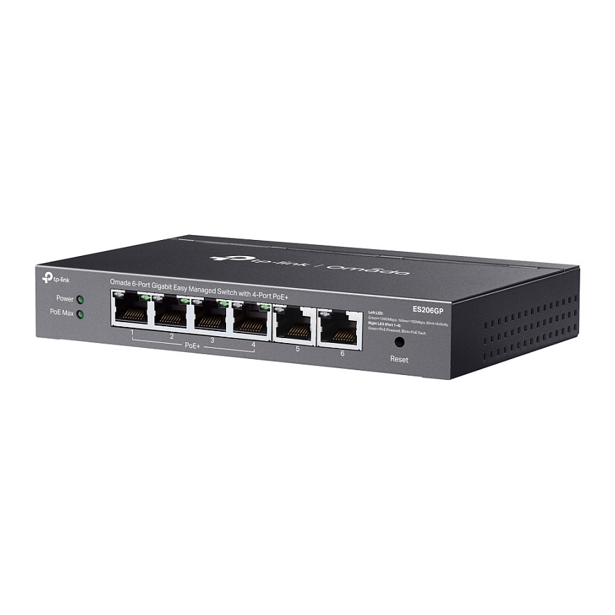 Switch TP‑Link Omada ES206GP / 6‑Port Gigabit / Easy Managed / 4‑Port PoE+ 2xPort - Figura 3