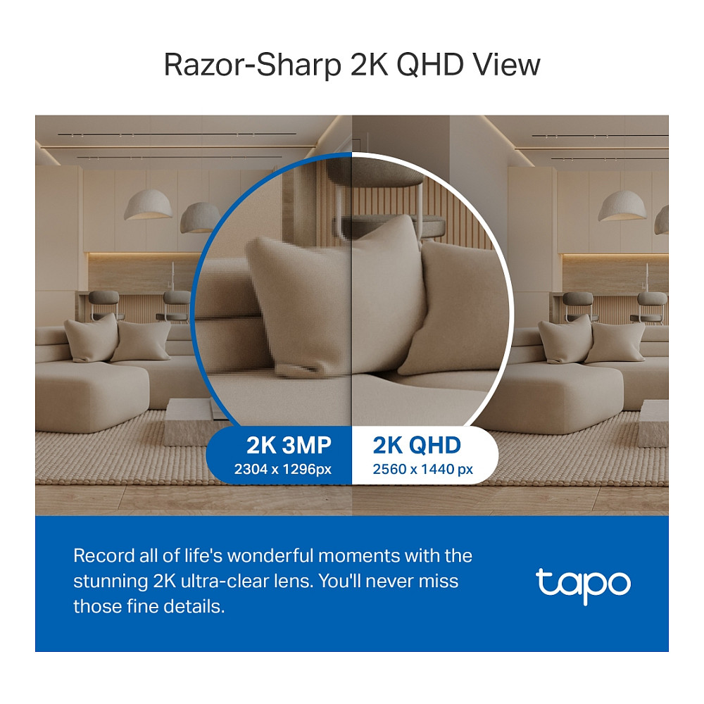 Kamera për monitorimin e fëmijëve TP-Link Tapo C220 Pan/Tilt Security Wi-Fi Kamera - Bardhë - Figura 3
