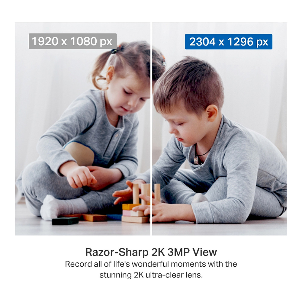 Kamera për monitorimin e fëmijëve TP-Link Tapo C211 Pan/Tilt Home Security Wi-Fi 360° 2K (3MP) - Zezë - Figura 4