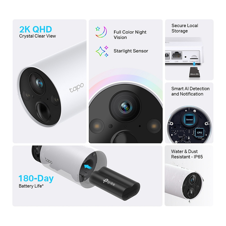 Kamera Sigurie IP CCTV TP-Link Tapo C420S1 Wireless - Bardhë - Figura 2