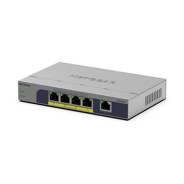 NETGEAR GS105P 5-Port Gigabit PoE+ Switch 63W Unmanaged - Figura 3