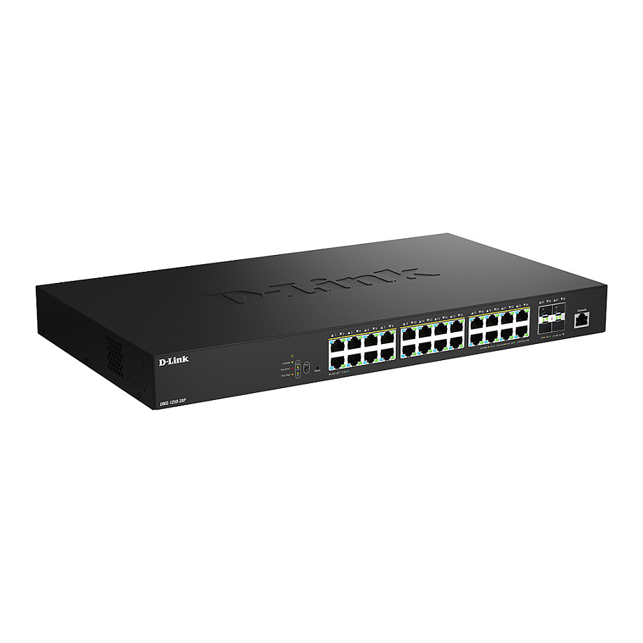 D-Link DMS-1250-28P/E L3 Lite PoE++ Switch | 24x 2.5G + 4x 10G SFP+ | 475W 2