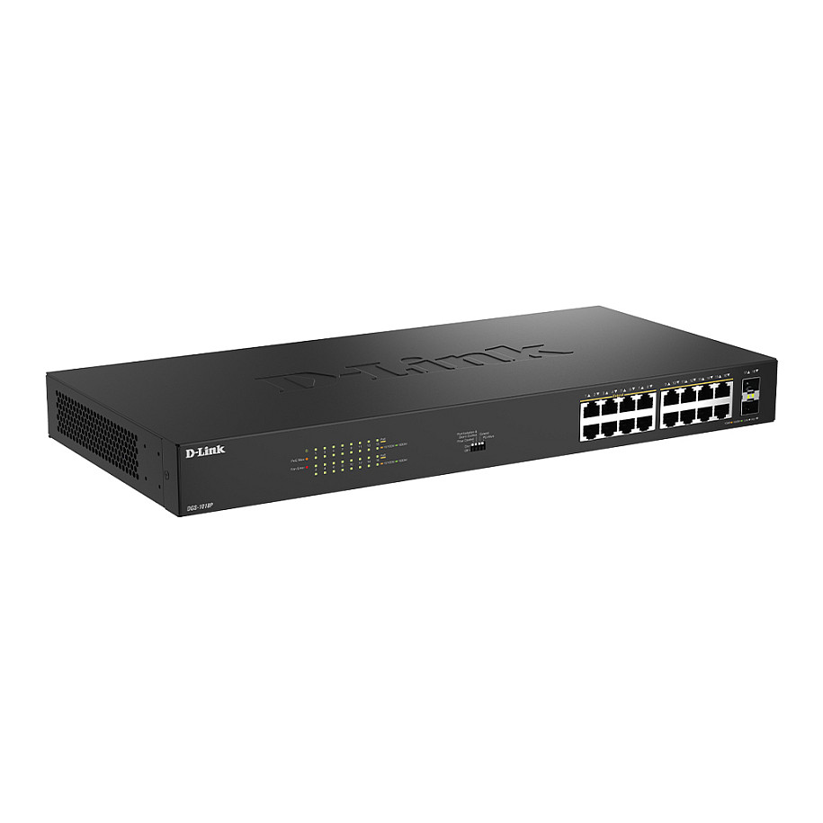 D-Link DGS-1018P/E 18 Port Gigabit PoE+ Switch | Unmanaged | 240W 2